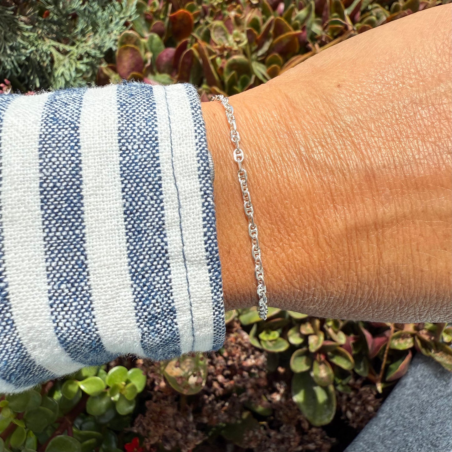 Sterling Silver Mariner Chain Bracelet