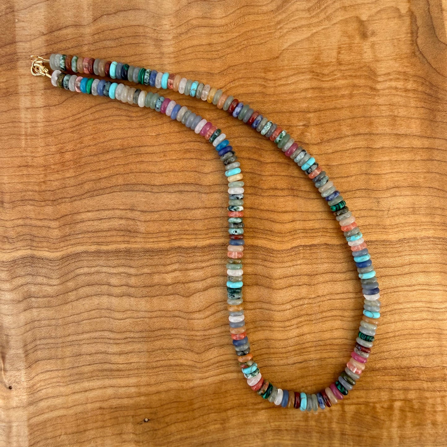 Multi Gemstone Rondelle Necklace