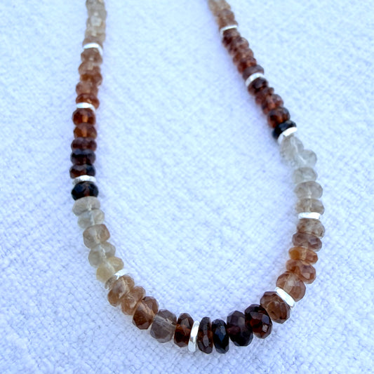 Petro Fluorite Rondelle Gemstone Necklace