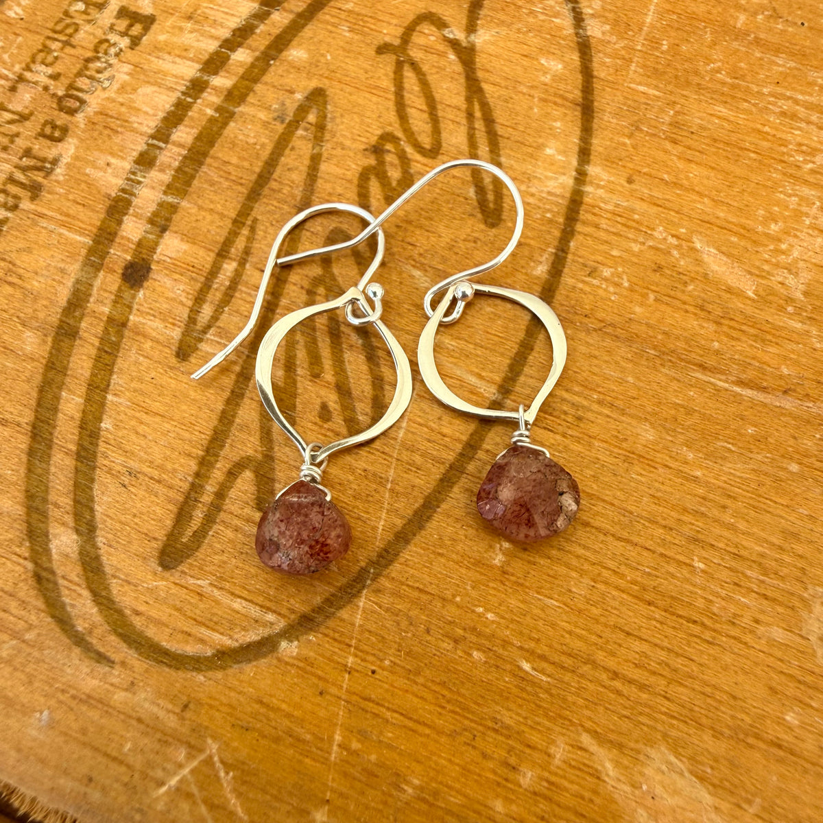 Sterling Silver Arabesques with Gemstone Drop