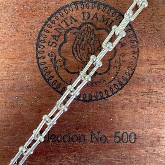 Sterling Silver Hardware Chain Bracelet