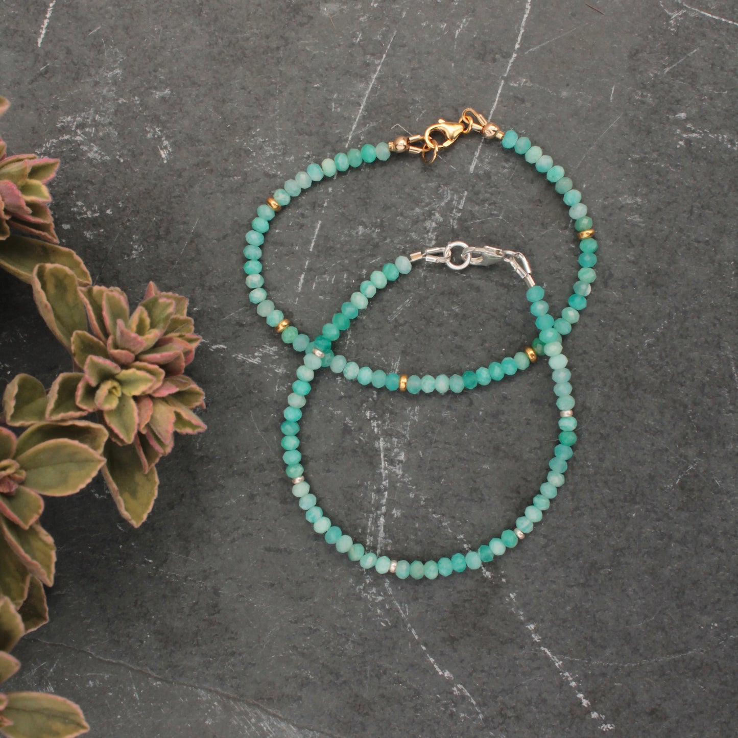 amazonite gemstone bracelets