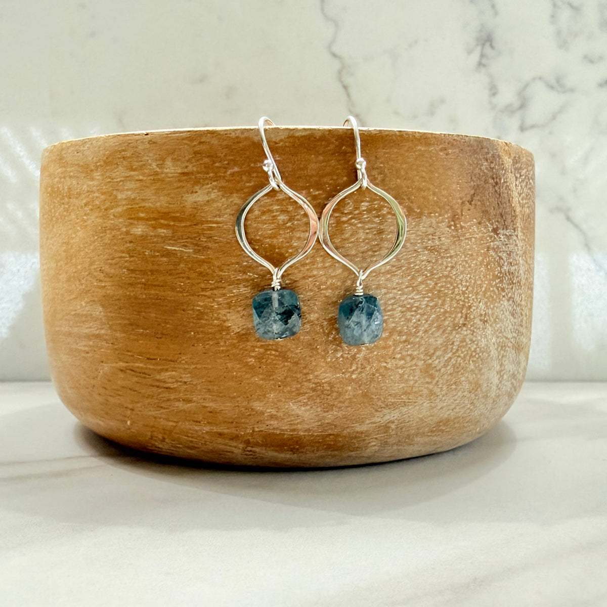 Sterling Silver Arabesques with Gemstone Drop