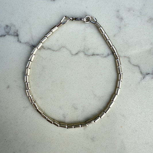 Thai Silver Tube Beaded Bracelet