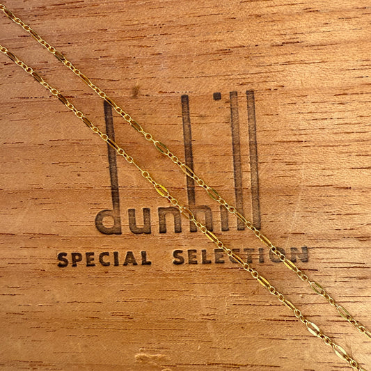 Gold Filled Dapped Long and Short Chain Bracelet