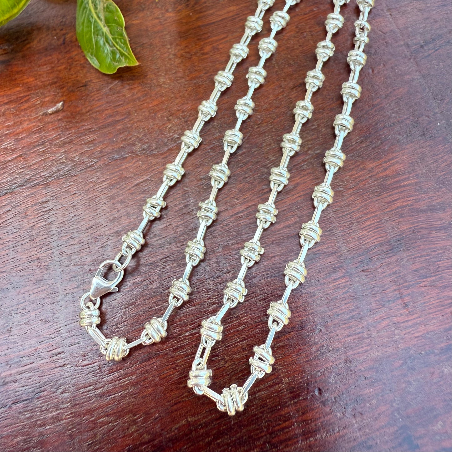 Sterling Silver Love Knot Chain Necklace