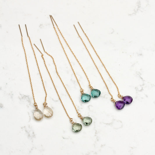 Gold Filled Chain Threader Earrings Collection