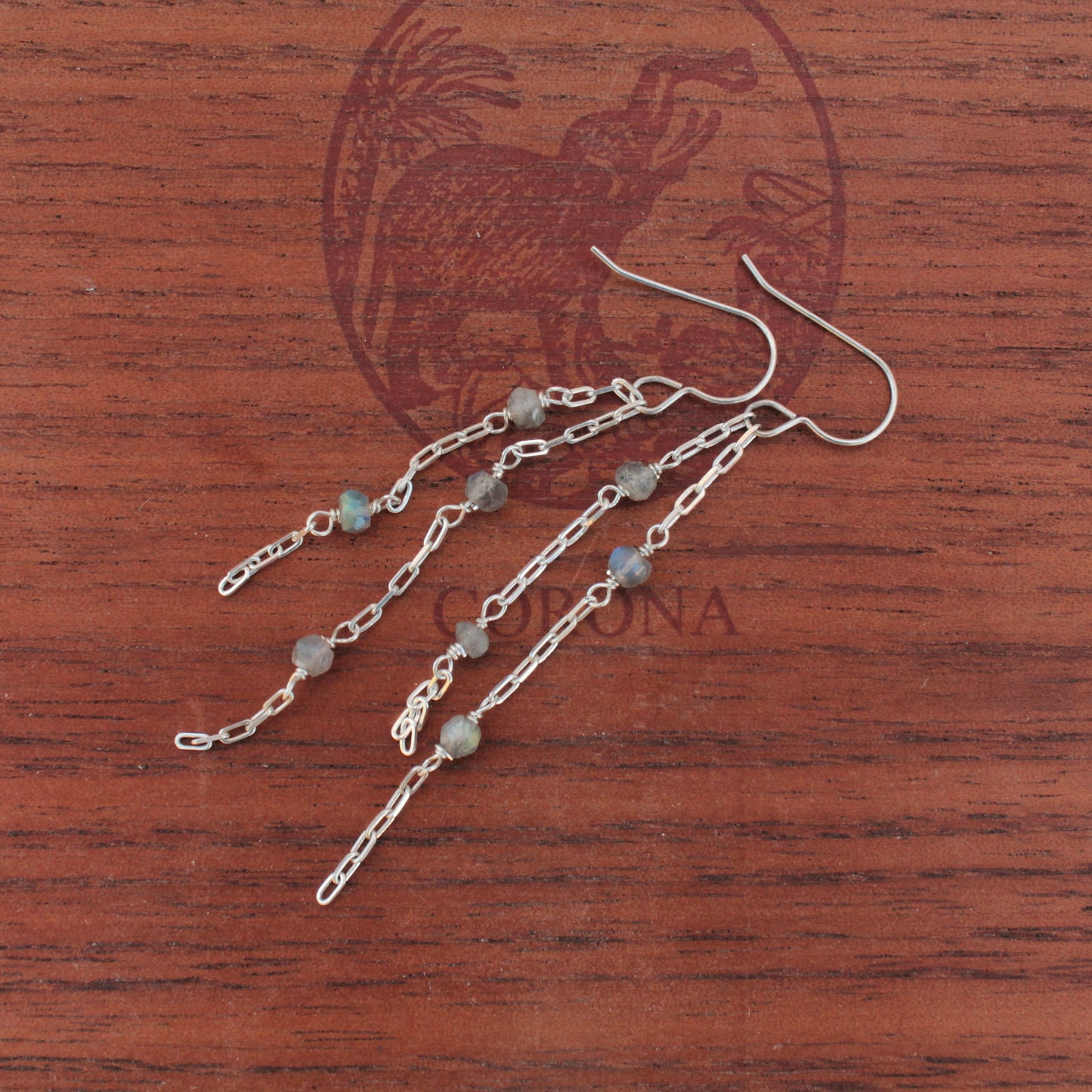 Tiny Labradorite on Silver Chain