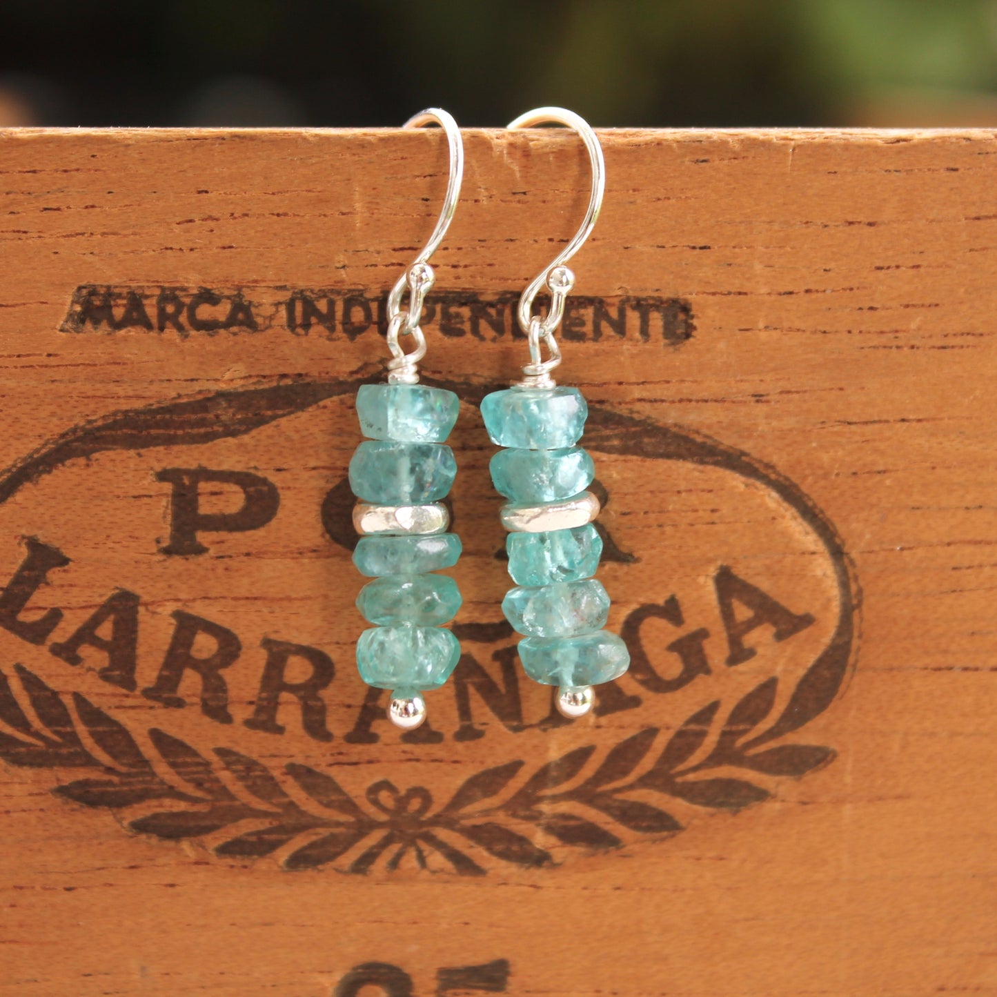 Mini Apatite Stacks with Sterling Silver