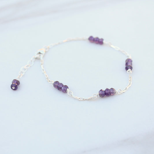 amethyst chain bracelet