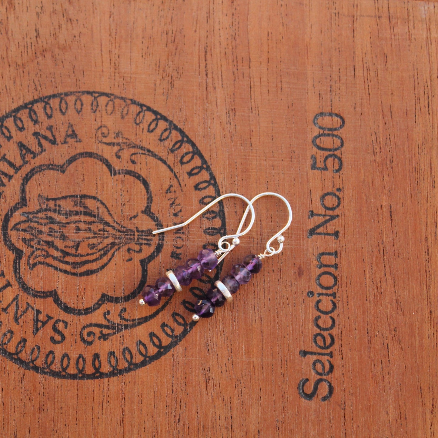 Mini Amethyst Stacks with Sterling Silver