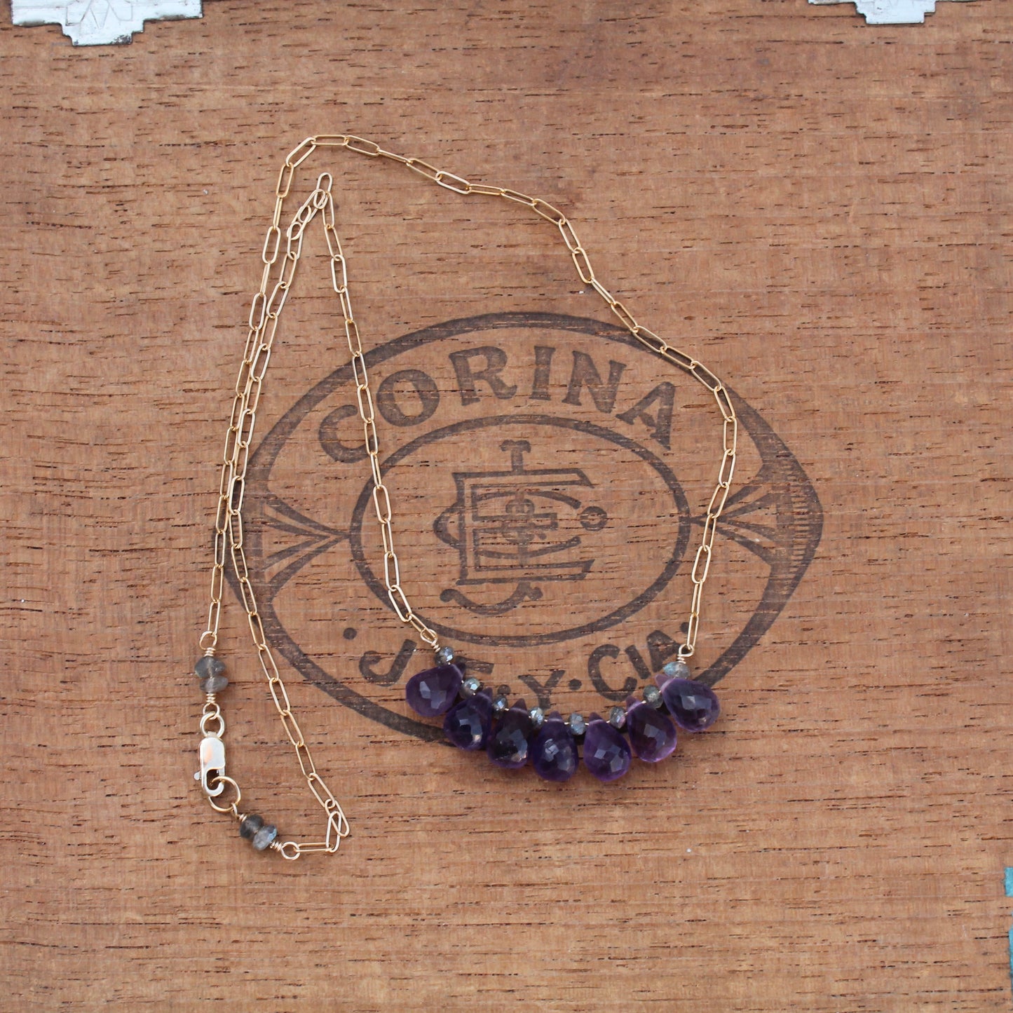 Amethyst Gold Necklace Jewelry