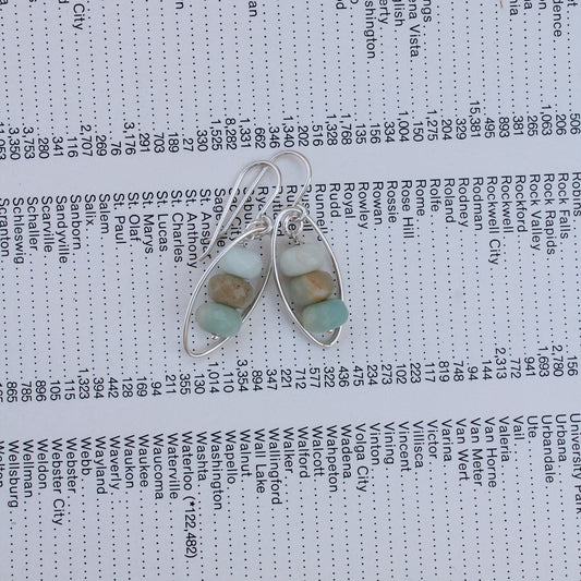 Silve Germstone Earrings - Plumage Jewelry