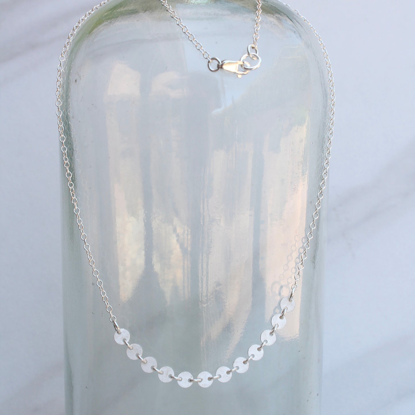 silver sequin necklace