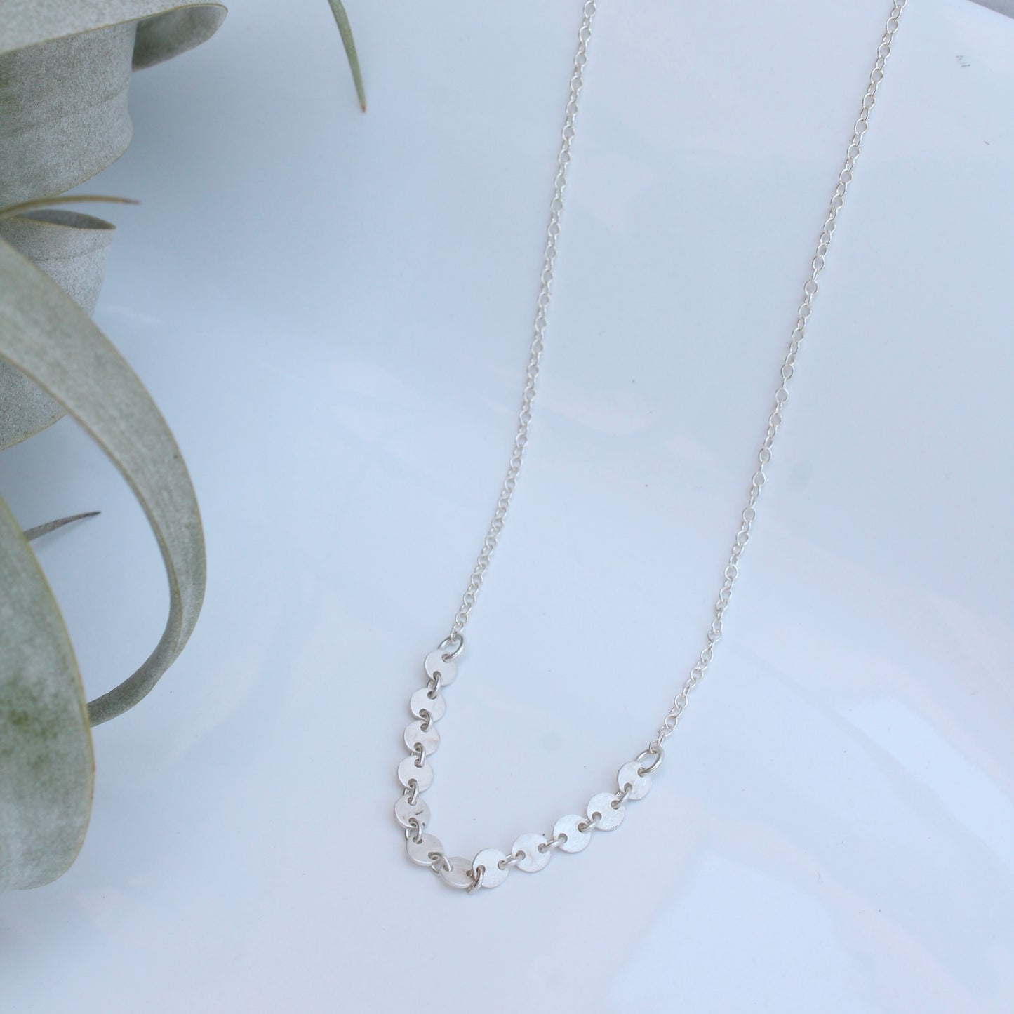 gold filled sequin necklace