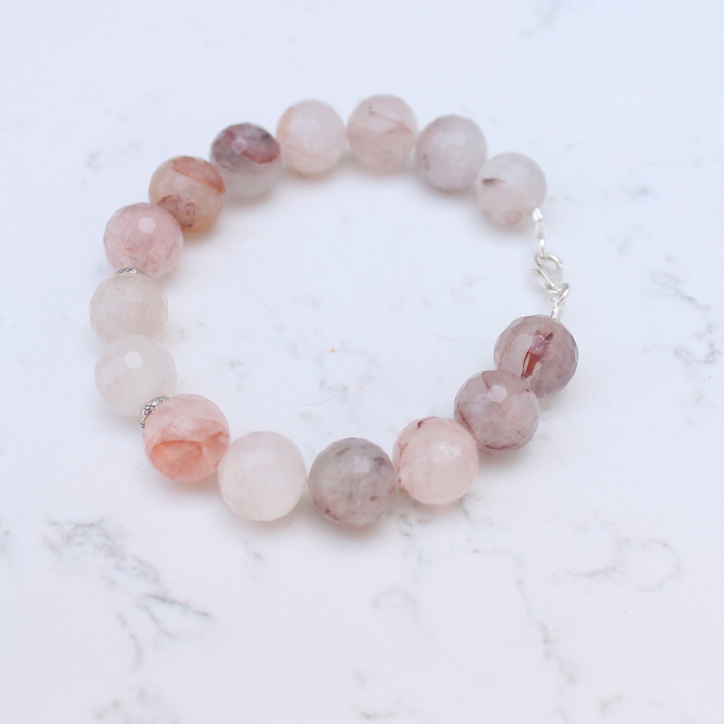 Pulsera gruesa de cuarzo cereza