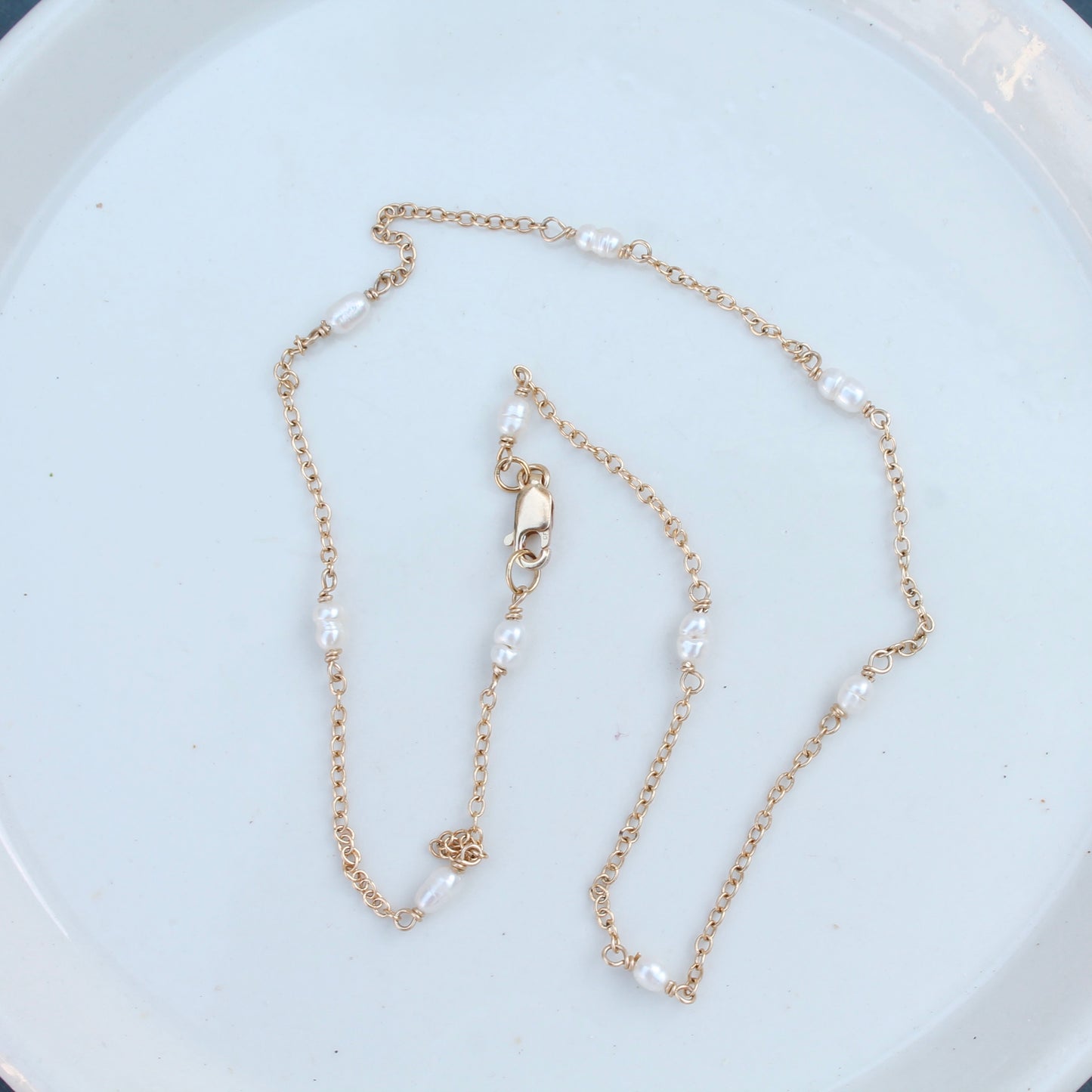 Fresh Water Pearl Station Necklace