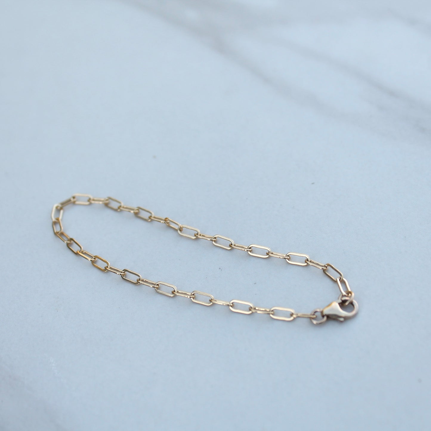 Gold Filled Paperclip Chain Bracelet