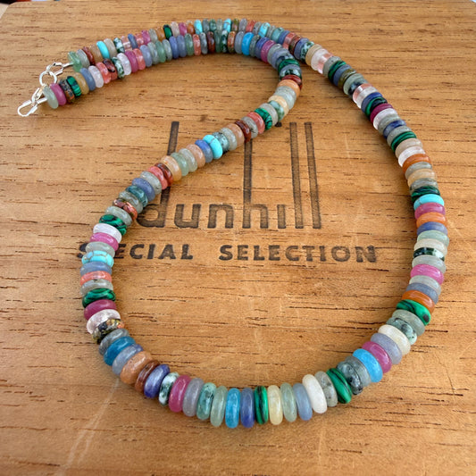 Multi Gemstone Rondelle Necklace