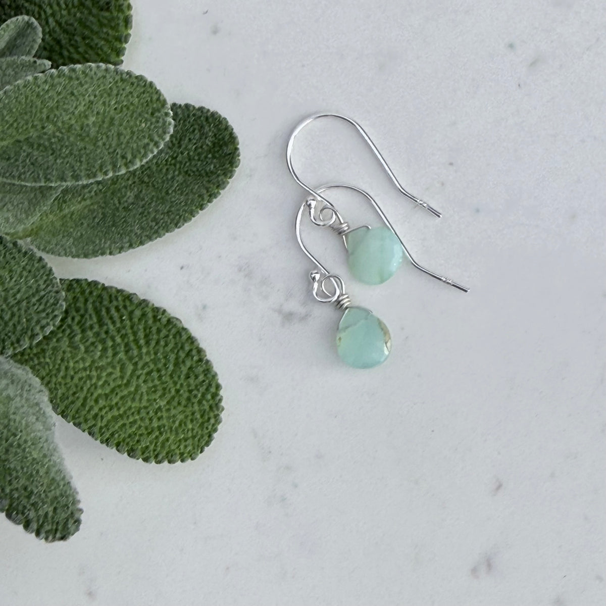 Briolette pendante en argent sterling