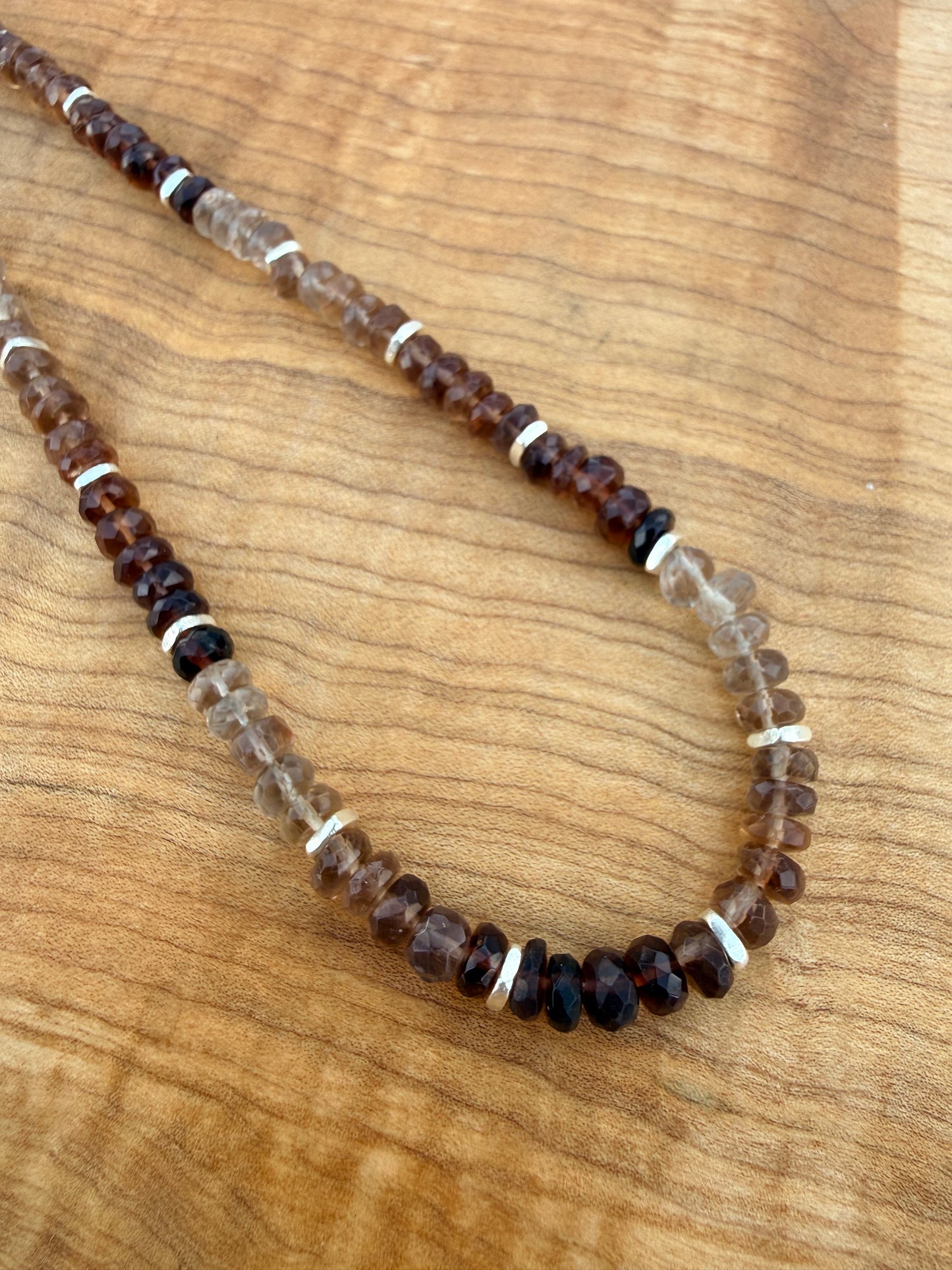 Petro Fluorite Rondelle Gemstone Necklace