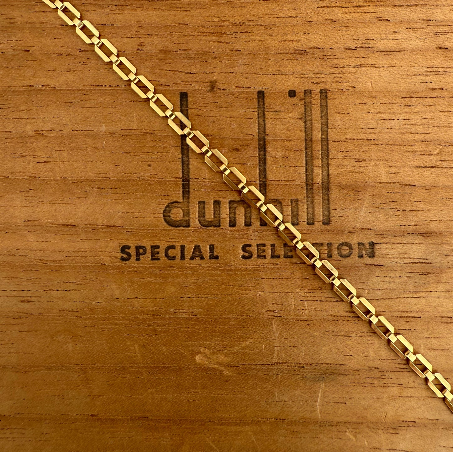 Beveled Rectangle Gold Filled Chain Necklace