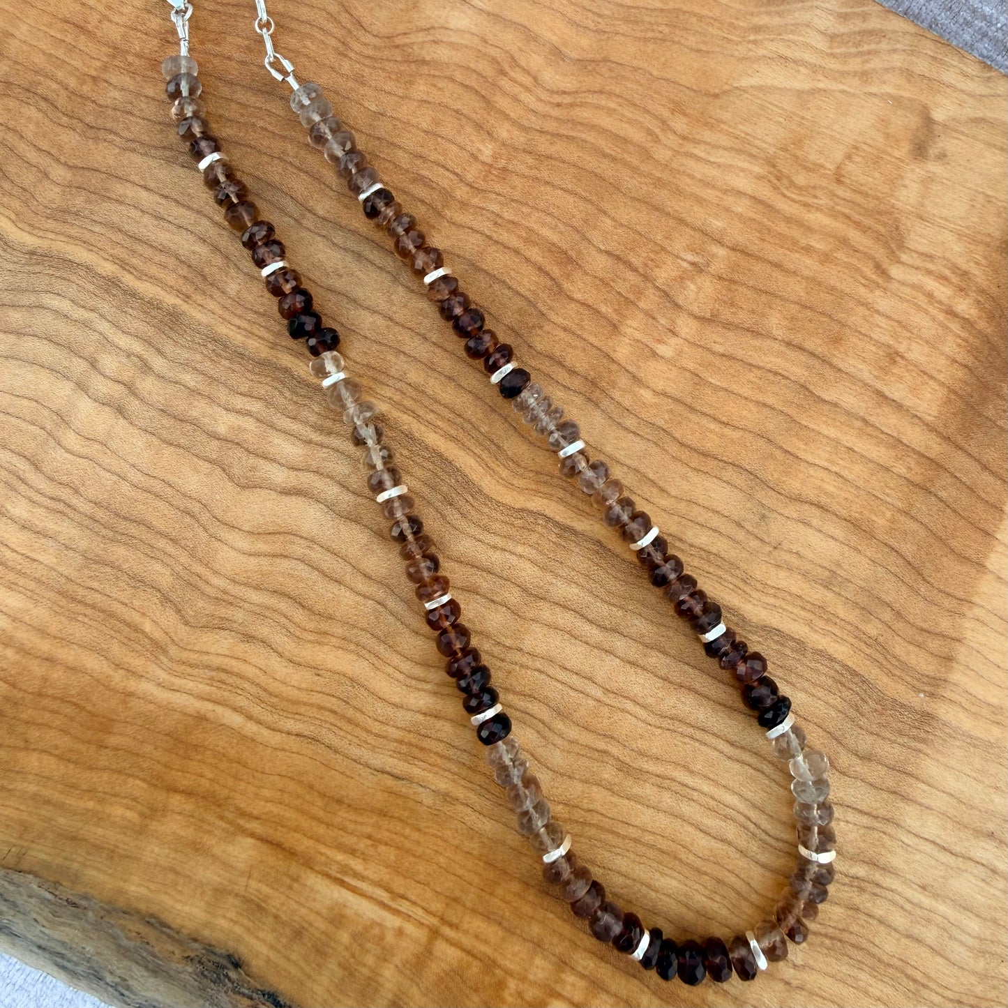 Petro Fluorite Rondelle Gemstone Necklace