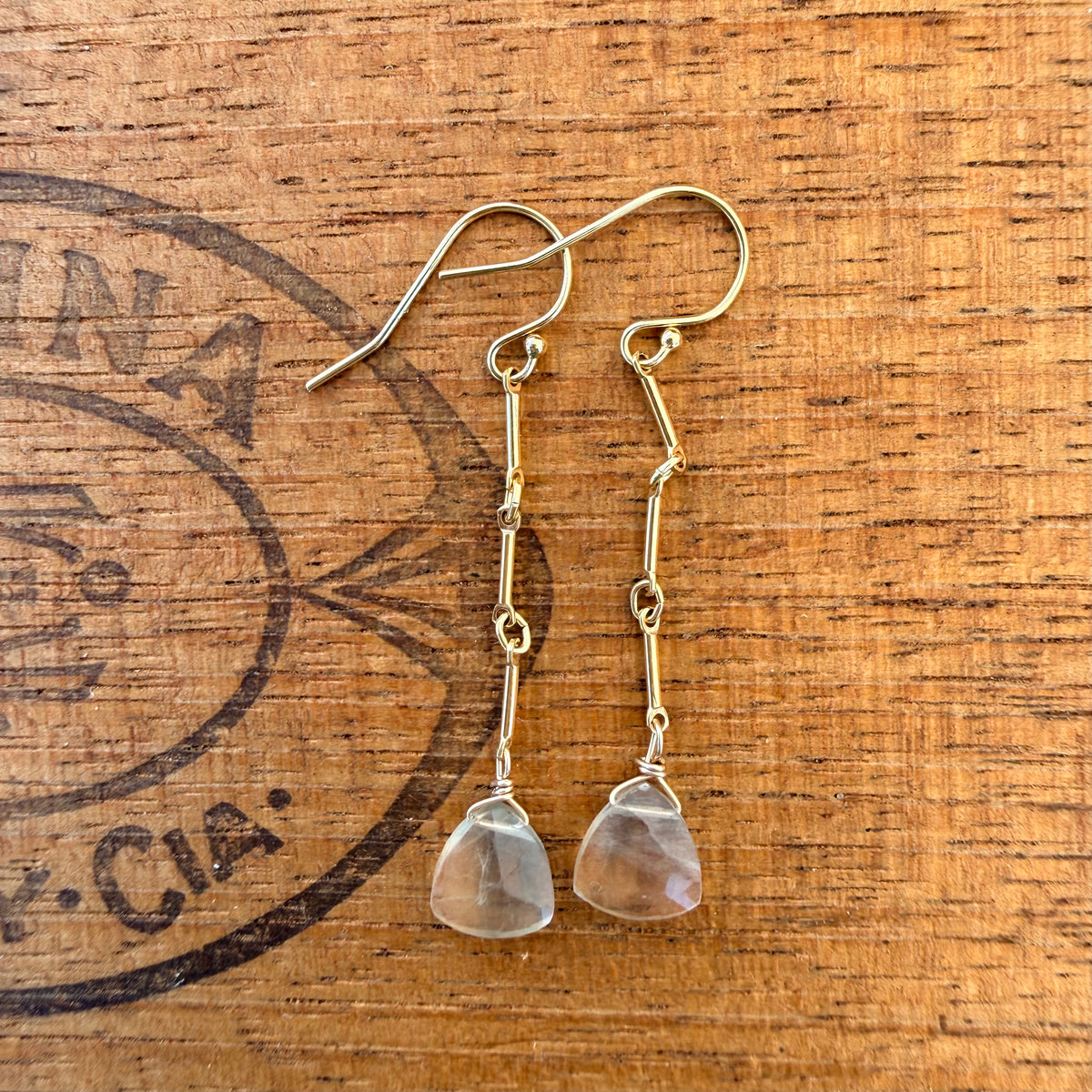 Fluorite Trillion Dangle on Gold Filled Chain