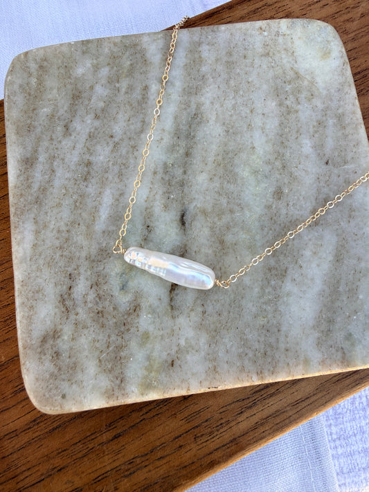 Stick Pearl Necklace