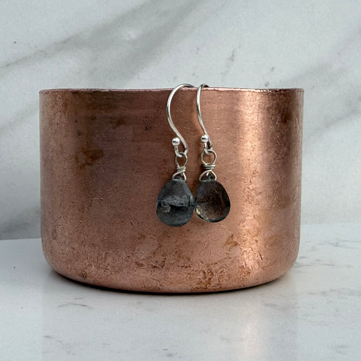 Briolette pendante en argent sterling