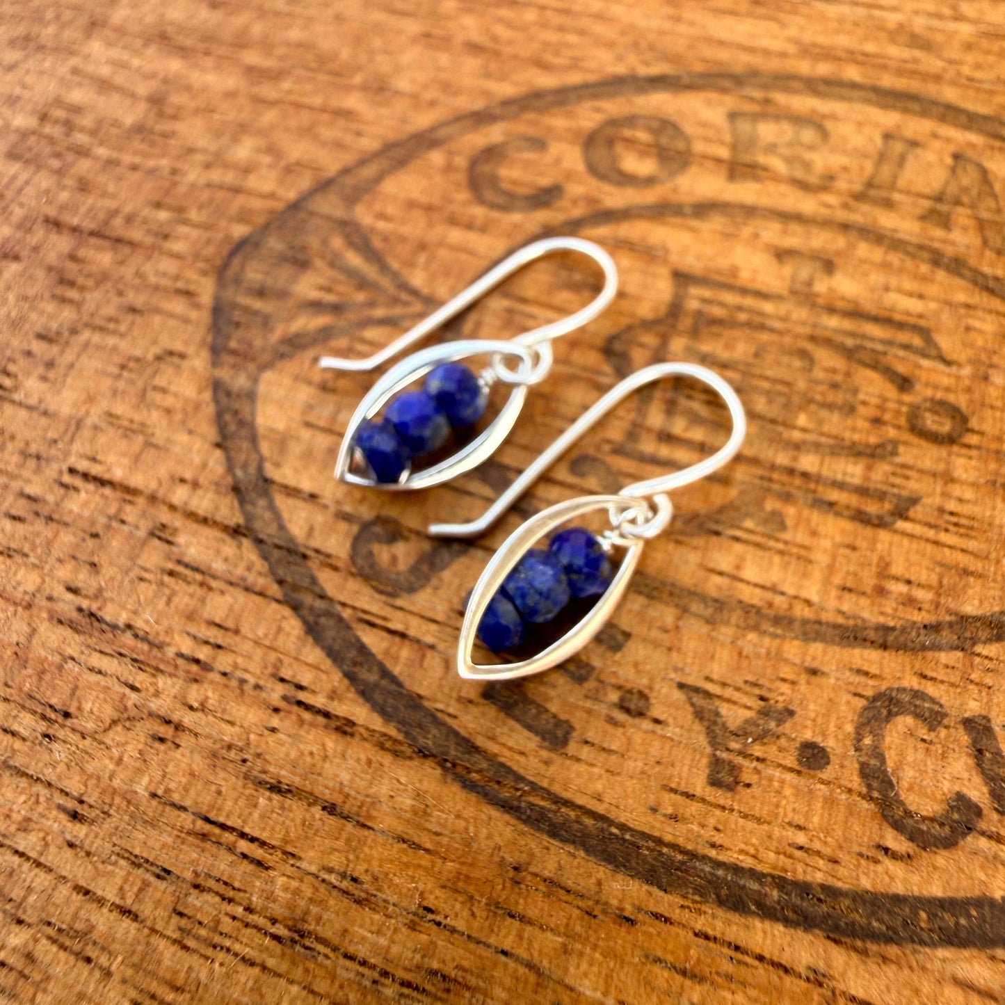 Silver Arabesque with Tiny Gemstone Stack Earrings