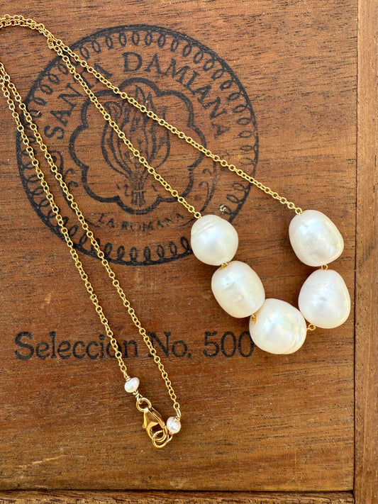 Five Pearl Necklace