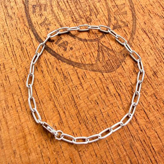 Silver Medium Cable Bracelet