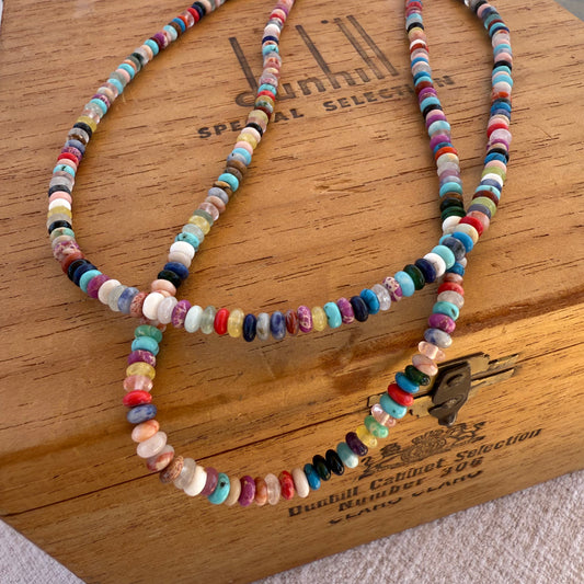 Multi Gemstone Rondelle Necklace