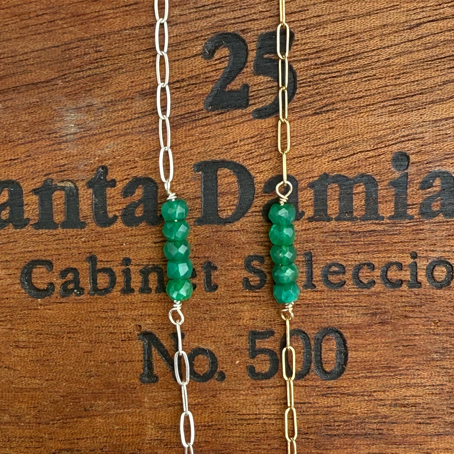 Emerald Bar Bracelets