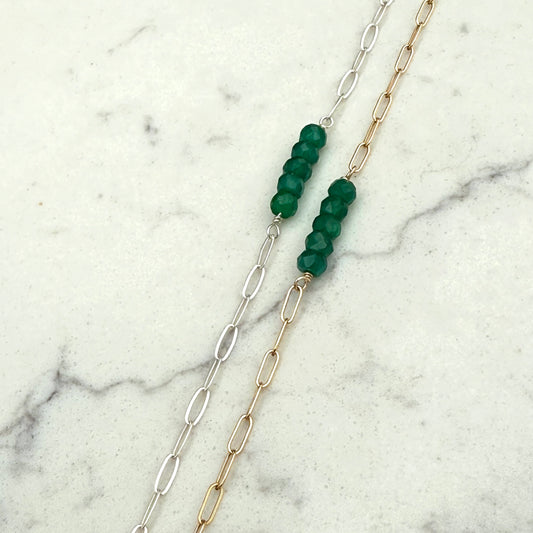 Emerald Bar Bracelets