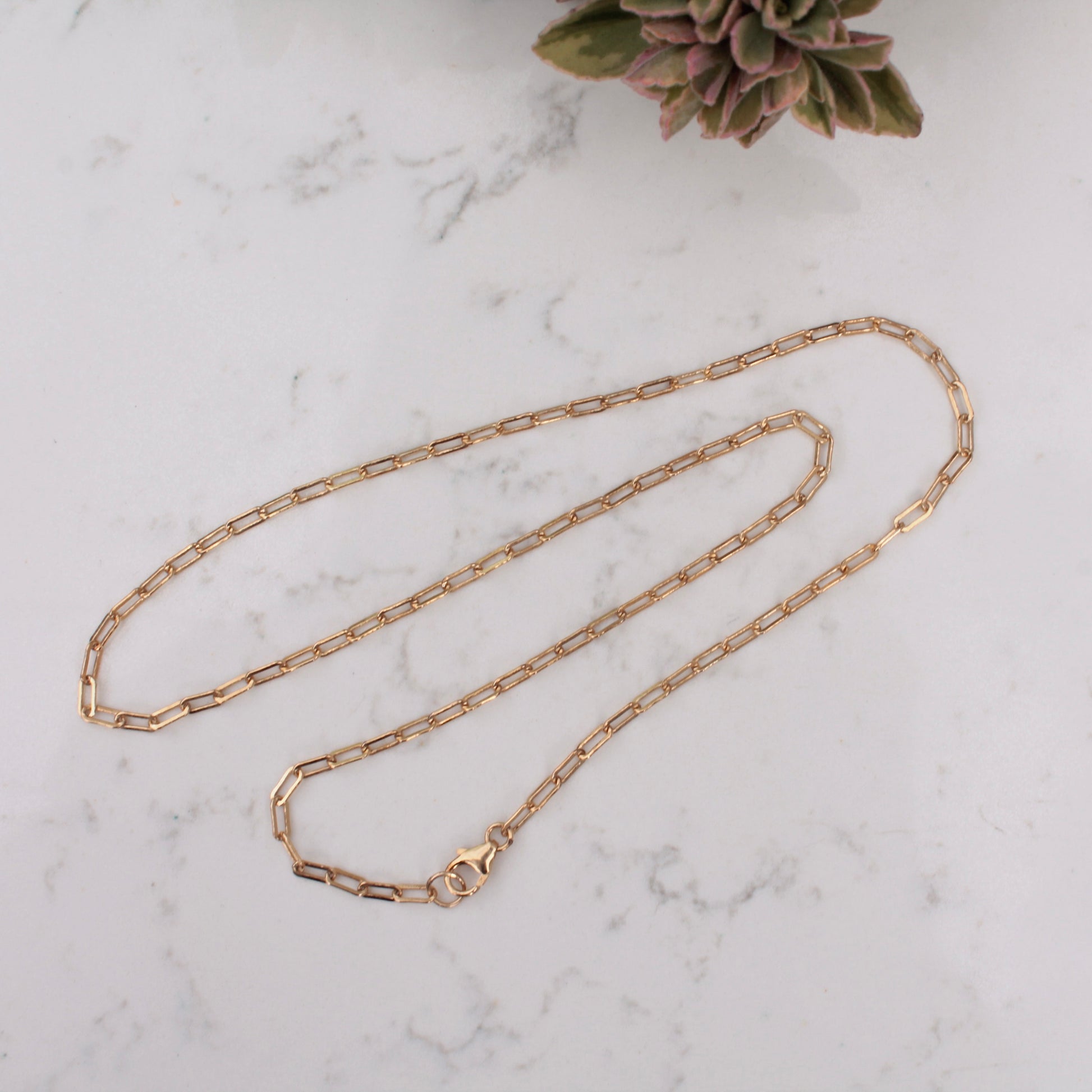 Gold Filled Paperclip Chain Necklace