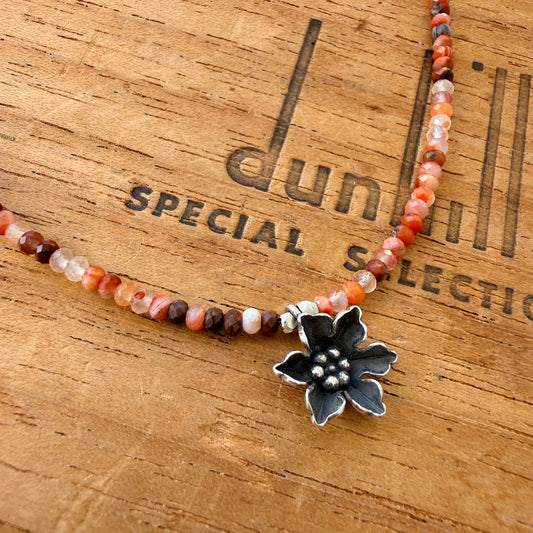 Agate & Hill Tribe Silver Necklace