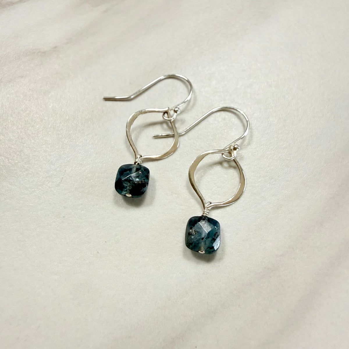 Sterling Silver Arabesques with Gemstone Drop