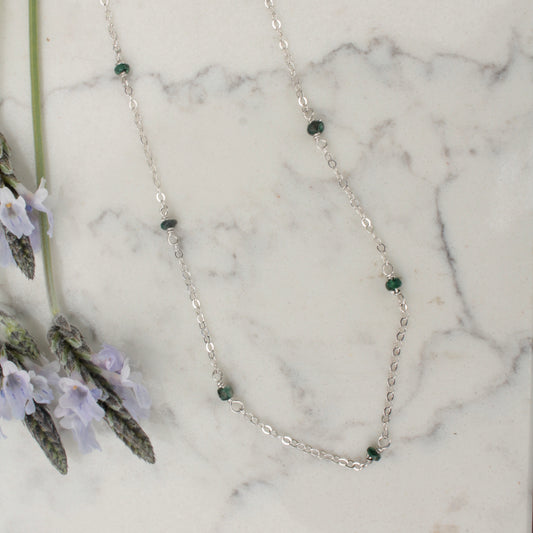 Emerald Station Necklace