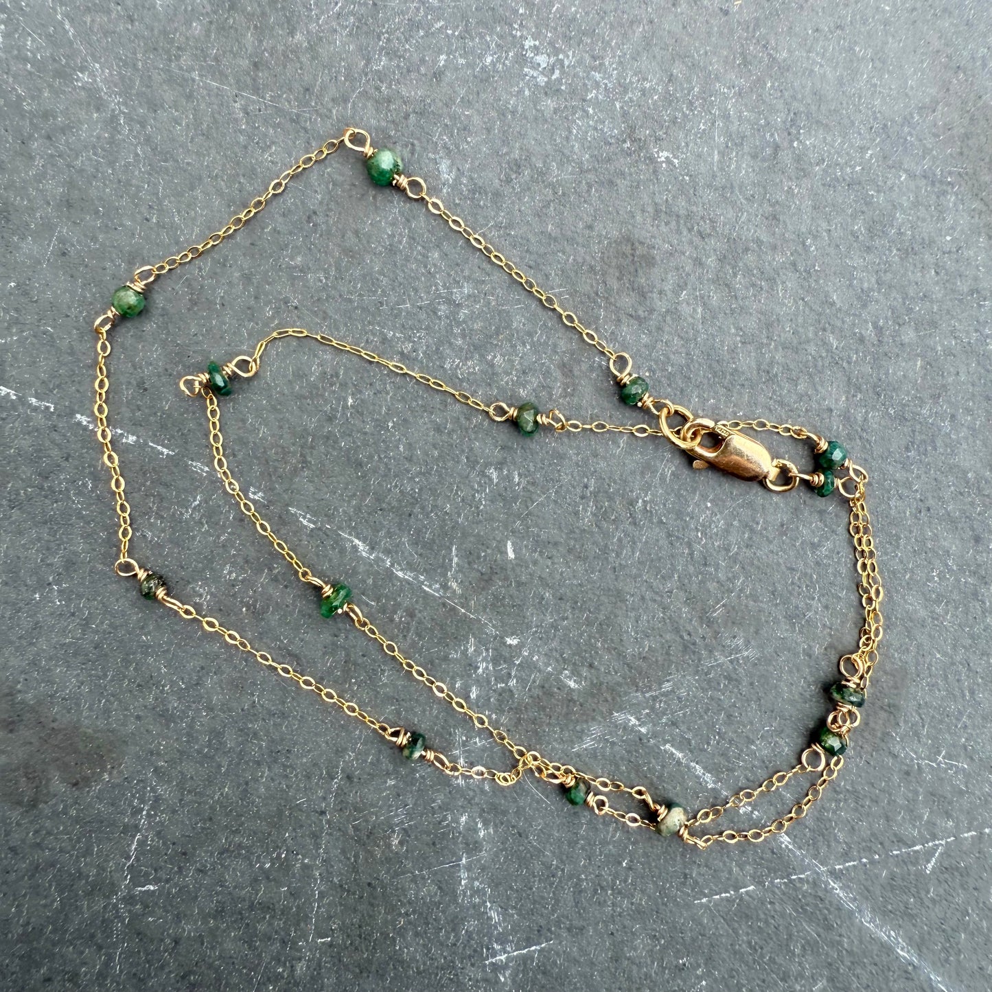 Emerald Station Necklace