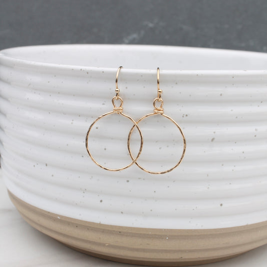 Delicate Hammered Rings