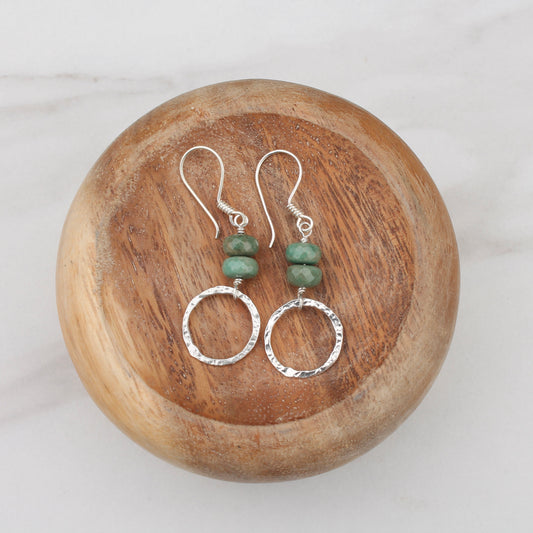 Rustic Sterling Silver Rings with Turquoise or Brass