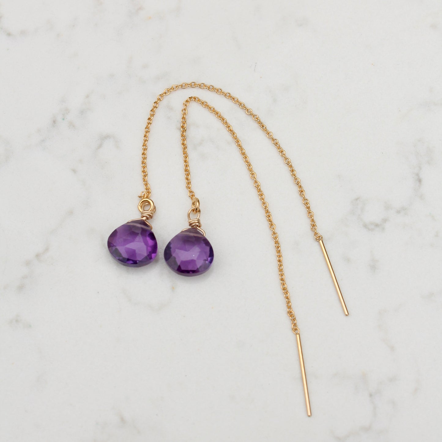 Gold Filled Chain Threader with Gemstone Dangles