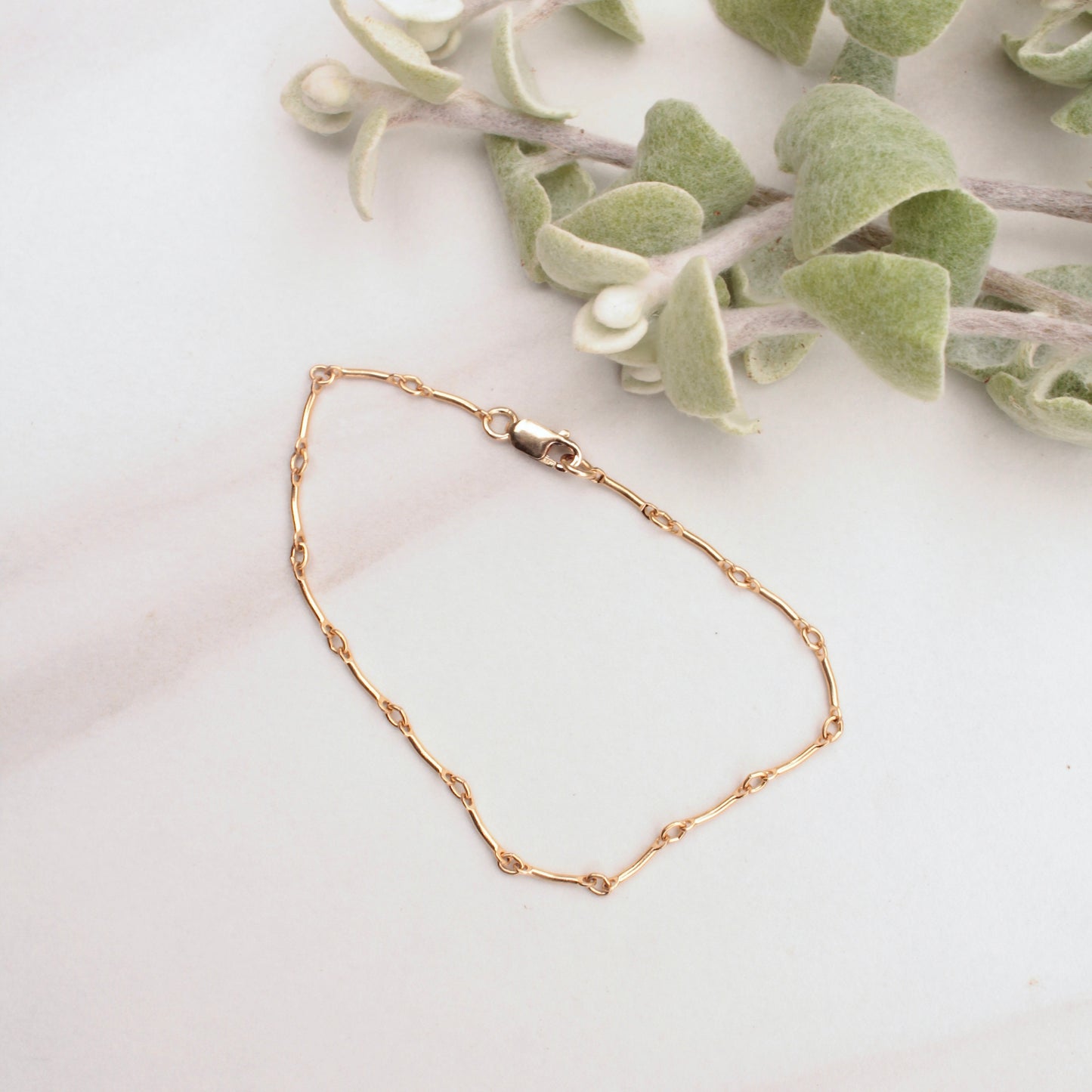 Gold Filled Curved Bar Bracelet
