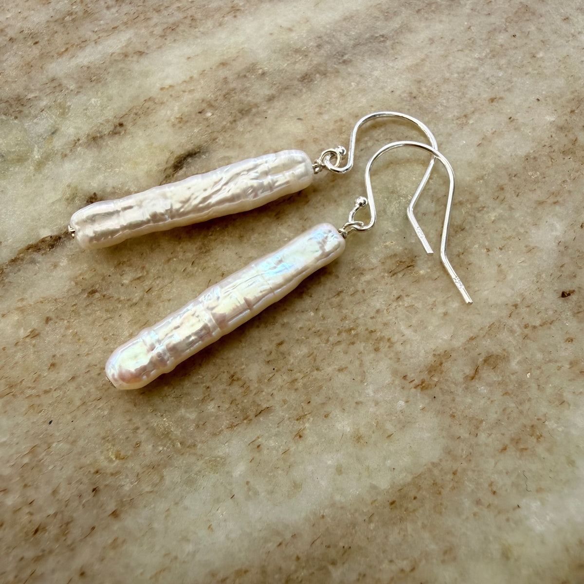 Stick Pearl Drop Earring