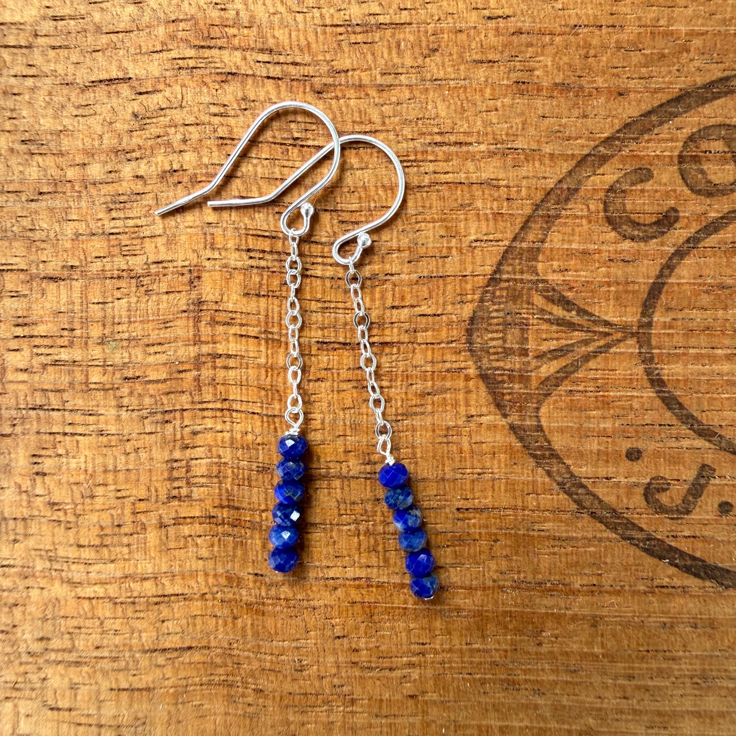 Sterling Silver Chain Dangle Faceted Mini Gemstone Stack