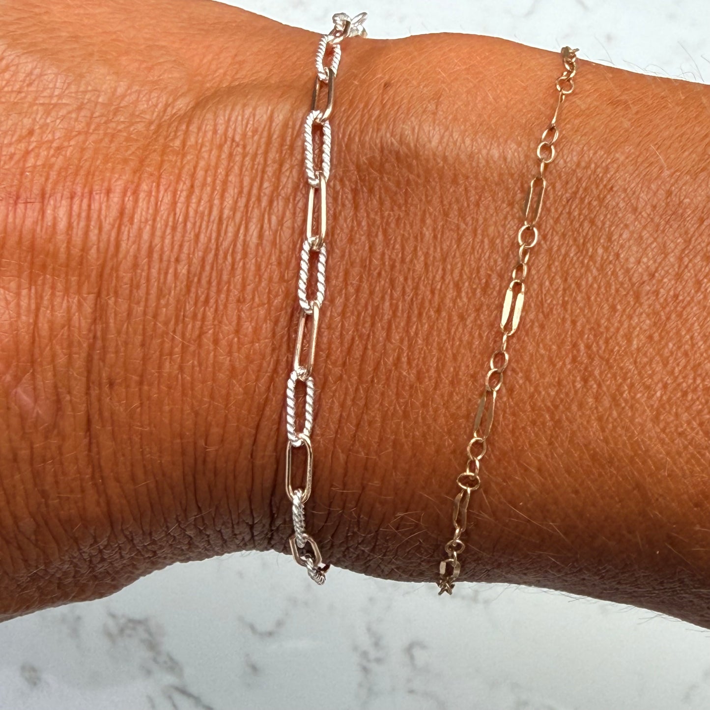 Twisted Cable Silver and Gold Filled Bracelet