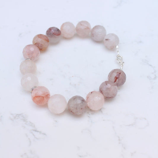 Chunky Cherry Quartz Bracelet