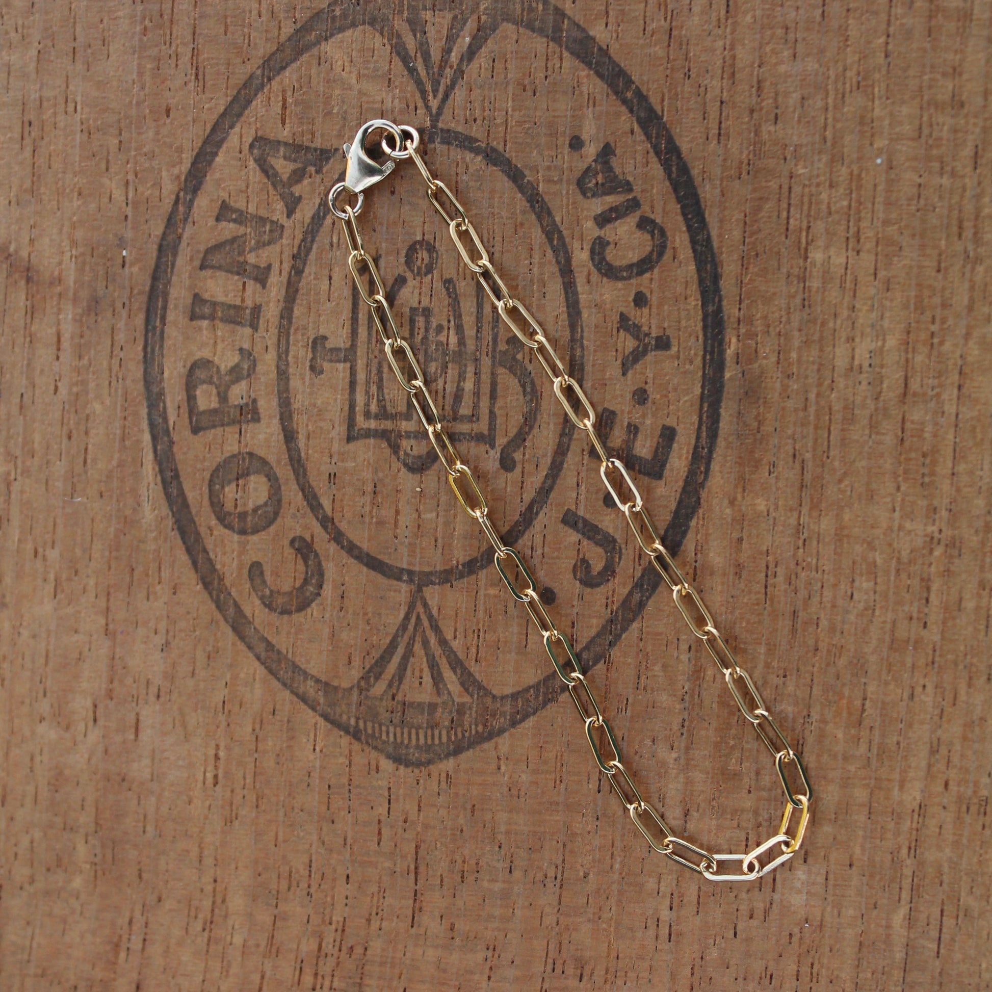 Gold Filled Paperclip Bracelet